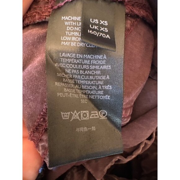 Anthropologie XS Button Fly Drawstring Mauve Geometric Print Boho Jogger - Picture 4 of 5